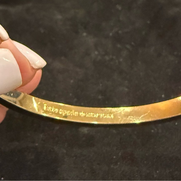 Kate Spade Love click bracelet. Gold tone. Diamond-like stones. - Picture 2 of 5